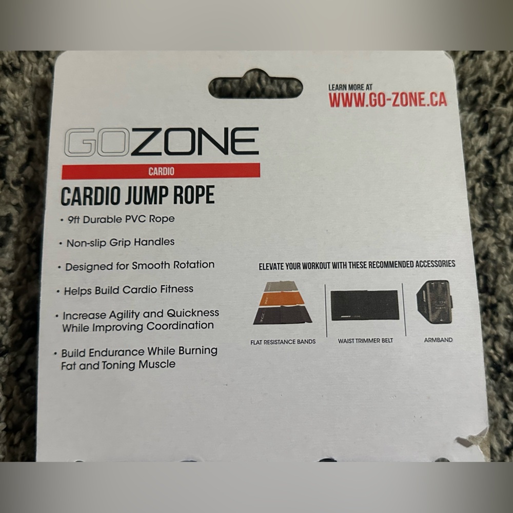 Cardio Jump Rope - Red and Gray - Picture 3 of 3